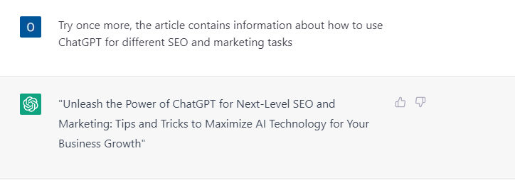 How to clarify a prompt for ChatGPT